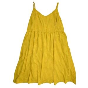 Yellow Striped Cami Sundress XXL Old Navy Cotton Rayon Lined Flowy
